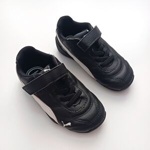 Puma Tune Cat 3 V Black and White Sneakers Velcro Shoes Boys Size 8